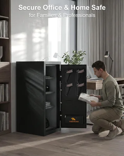 Miniatura 7 de TIGERKING 8.78 pies cúbicos ignífugo e impermeable, seguro para el hogar, acero resistente, protección contra incendios de 40 minutos y 1200 °F