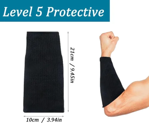 Miniatura 3 de 2 pares de mangas de brazo resistentes a cortes de nivel 5, protectores de antebrazo para protección de manos y brazos, alternativas de guantes