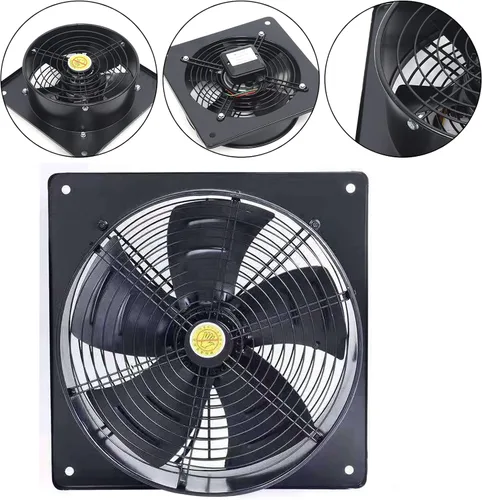 Miniatura 2 de DNYSYSJ Extractor de pared de 10 pulgadas, 50 W, 735 CFM, 1450 RPM, alto flujo de aire de bajo ruido, a prueba de explosiones, ventilador axial
