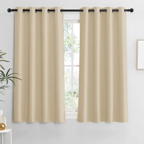 Miniatura 48 de RYB HOME Cortinas opacas de cocina de 36 pulgadas de largo, tratamiento de privacidad para ventanas pequeñas, aislamiento térmico, telón de fondo