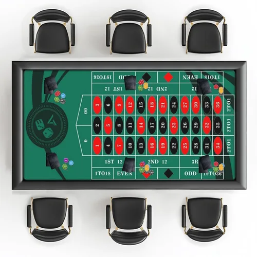 Miniatura 9 de AQQA Tapete de mesa de ruleta de 70 x 35 pulgadas, duradero, resistente al agua, hecho de goma de 0.118 in de grosor, reforzado con costuras Rojo