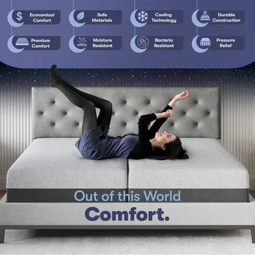 Miniatura 3 de Celestial Sleep Colchón de espuma viscoelástica con gel en caja, fabricado en EE. UU., espuma certificada CertiPUR-US®, certificación Oeko-Tex