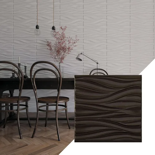Miniatura 29 de Ekena Millwork 19 5/8 pulgadas de ancho x 19 5/8 pulgadas de alto, ondulado EnduraWall decorativo 3D, cobre envejecido (cubre 2.67 pies cuadrados).