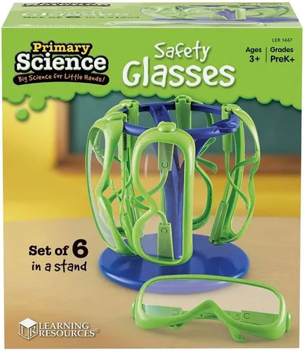 Miniatura 3 de Learning Resources Gafas de seguridad científica con soporte, ciencia preescolar, juego de 6, a partir de 3 años