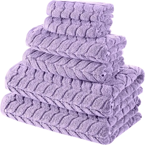 Miniatura 14 de BAGNO MILANO Toallas de baño de algodón turco, toallas de mano, juego de toallas de lujo de felpa suave de la colección jacquard