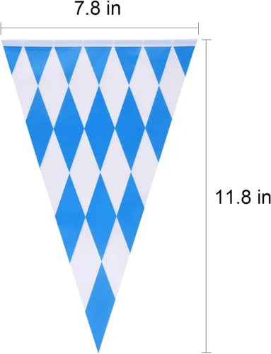 Miniatura 2 de TUPARKA Bandera de banderín bávaro de 98 pies para el Oktoberfest, decoraciones para el Oktoberfest, suministros para fiestas