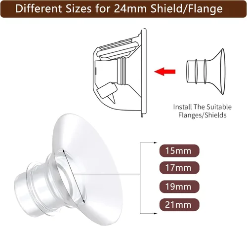 Miniatura 3 de Inserto de brida de 0.827 in, 6 piezas, compatible con espectros de brida de 0.827 in, insertos de brida para brida Spectra de 0.827 in/Momcozy