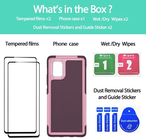 Miniatura 357 de Jeylly Compatible con Samsung Galaxy A22 5G Funda, Funda Samsung A22 5G con 2pcs protectores de pantalla de vidrio templado