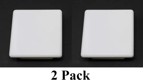 Miniatura 2 de Tapa de tubo cuadrada blanca de plástico de 4 x 4 pulgadas, tapón de acabado, tapa de extremo de tubo de tubo, universal duradera para silla (2)