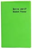 Agenda semanal para estudiantes, calendario anual, organizador diario, agenda académica personal (verde lima)