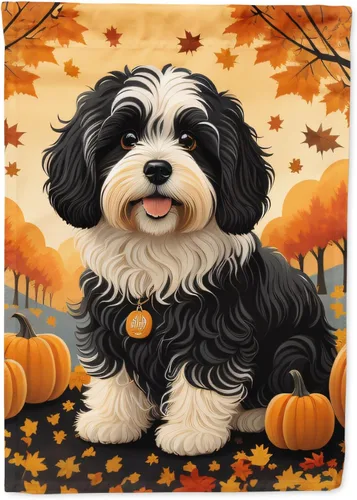 Miniatura 75 de Caroline's Treasures DAC1001GF Affenpinscher - Bandera decorativa para jardín de otoño, decoración para patio exterior, patio, parterres