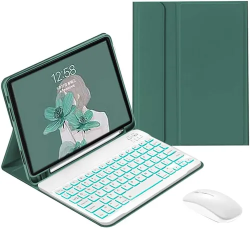 Miniatura 10 de Funda de teclado retroiluminada para Galaxy Tab A8 de 10.5 pulgadas modelo 2022 (SM-X200/X205/X207), cubierta delgada y ligera con teclado