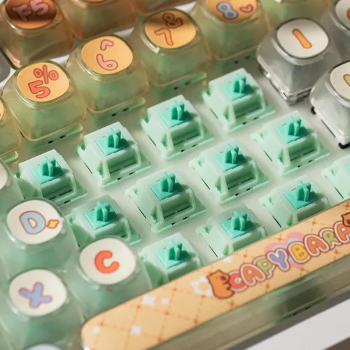 Miniatura 6 de Interruptor de teclado Akko Botany para teclado mecánico de juegos, interruptores lineales prelubricados de 38gf de 5 pines (45 piezas)