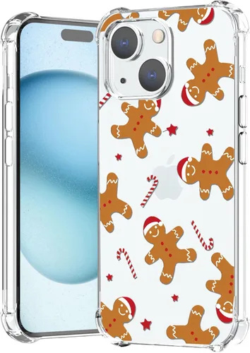 Miniatura 21 de Funda de Navidad para iPhone XR, diseño impreso de hombre de jengibre, transparente, suave, a prueba de golpes, funda protectora de TPU a prueba