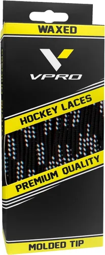 VPRO Cordones de hockey encerados, cordones para patines de hockey - Un par - Elección de talla/color (72, 84, 96, 108, 120, 130 pulgadas)