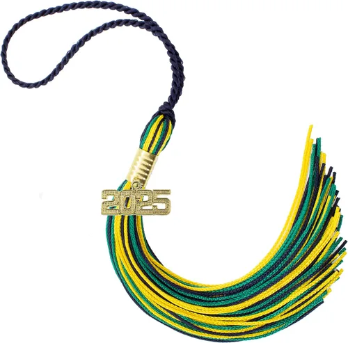 Miniatura 540 de Borla de graduación Aqua 2022, todos los colores escolares disponibles, fabricada en Estados Unidos