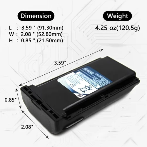 Miniatura 2 de Paquete de 2 baterías de iones de litio de 7.4 V 2200 mAh BP-232 de repuesto para radios Icom A14 A14S F14 F14S F24 F33GT F43G F43GT F3011 F3021