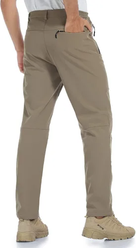 Miniatura 3 de Mens Snow Ski Waterproof Softshell Snowboard Pants Outdoor Hiking Fleece Lined