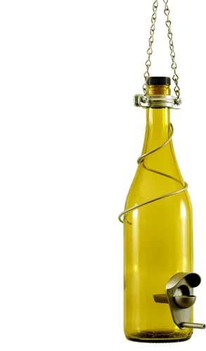 Blue Ridge Mountain - Comedero para botellas de vino, decoración de patio trasero y jardín, comedero colgante para pájaros, uso al aire libre,