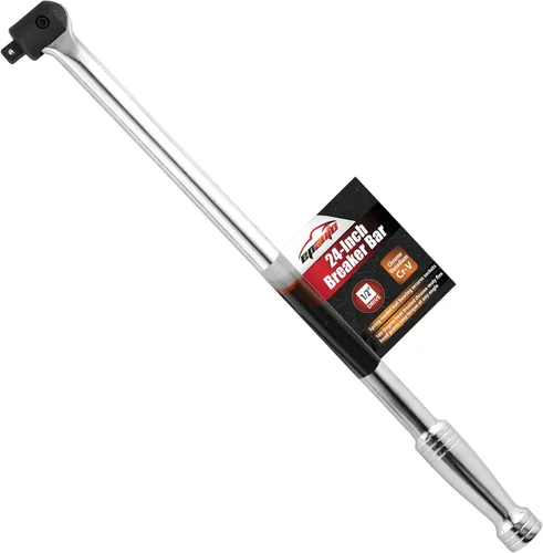 Miniatura 5 de EPAuto Unidad de 3/8 pulgadas por barra disyuntora de 17.5 pulgadas de longitud, acero CR-V Negro/ acero inoxidable