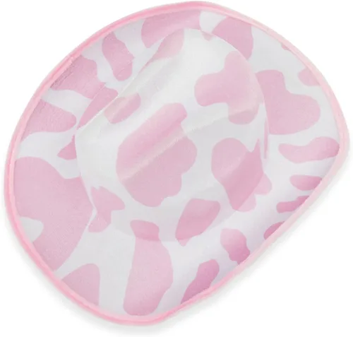Miniatura 9 de Zodaca Sombreros de vaquero para mujeres y hombres, talla única, sombrero de vaquera con estampado de vaca rosa, espuma EVA suave y terciopelo