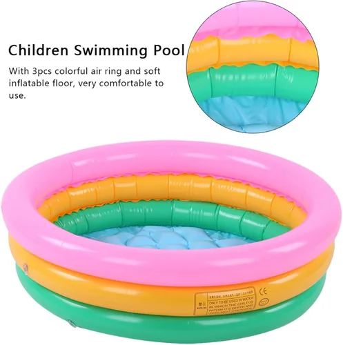 Miniatura 3 de Piscina para niños, piscina de agua para bebés en verano Piscina inflable suave para niños de color brillante piscina de lavabo para bebés (S)