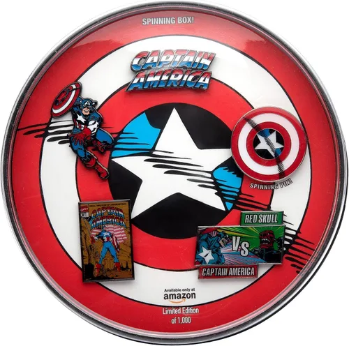 Miniatura 24 de Marvel Studios: The Falcon y The Winter Soldier - Juego de 5 pines de solapa con base de metal y esmalte con caja circular de 6.3 pulgadas