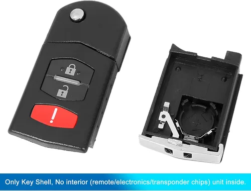 Miniatura 4 de X AUTOHAUX Nuevo reemplazo del coche llavero remoto llavero Shell caso BGBX1T478 para Mazda 2 3 5 Cx-7 Cx-9 3 teclas botón negro