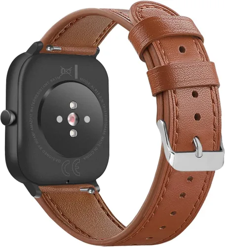 Miniatura 2 de Correa de reloj de cuero compatible con Amazfit Active 2/GTS 4 4mini 3 2 2e 2 mini >R 1.654 in y Bip 3/Bip 3 Pro/Bip U Pro/Bip/Bip Lite/Bip S/Bip S