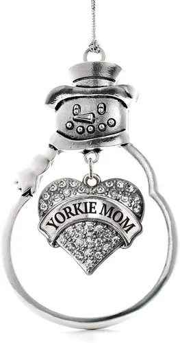 Miniatura 8 de Colgante de plata con diseño de Detroit con forma de corazón y muñeco de nieve con circonitas cúbicas