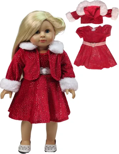 Miniatura 12 de American Fashion World Set de Vestido Tutu de Cane de Caramelo para Muñecas de 14 Pulgadas Incluye Leggings Calidad Premium y Diseño Moderno