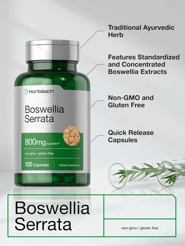 Miniatura 4 de Horbäach Boswellia Serrata - Cápsulas de extracto 120 unidades Suplemento de hierbas Sin OMG, sin gluten