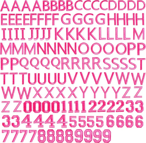 Miniatura 26 de GYGYL - 72 parches de letras y números para planchar, parches de letras blancas del alfabeto bordado de la A a la Z, apliques de números del 0 al 9