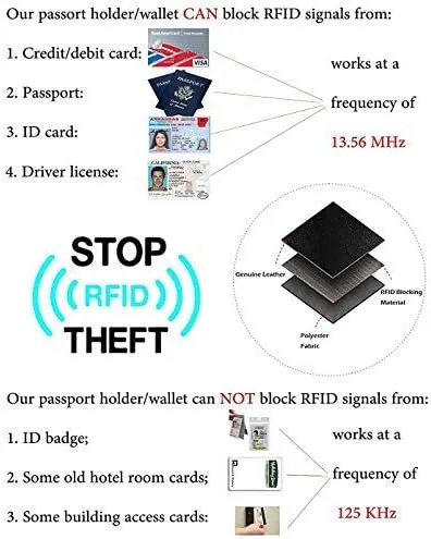 Miniatura 7 de Pequeñas carteras de bolsillo con bloqueo RFID para hombres y mujeres