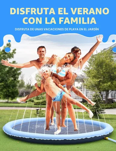 Miniatura 7 de VISTOP - Alfombrilla antideslizante con aspersión, para niños y perros, divertida, para jugar en el patio trasero y piscina, para bebés, niñas, Azul