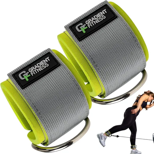 Gradient Fitness Correas de tobillo (paquete de 2) | Correa de tobillo para máquina de cable, bandas de tobillo para entrenamiento, correa de