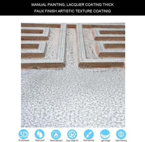 Miniatura 4 de Paneles de pared 3D para decoración estereoscópica en relieve para cafetería, club, salón, hotel, tienda, bar, 2 x 2 pies, PL25 de hierro desgastado