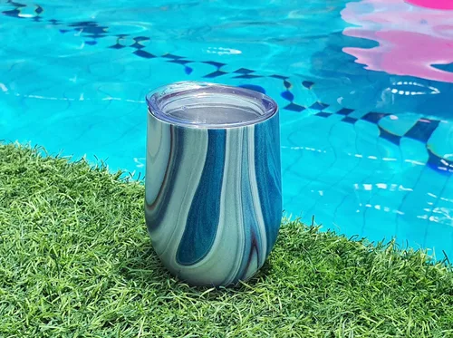 Miniatura 8 de CHILLOUT LIFE - Vaso de acero inoxidable de 12 onzas con tapa, diseño de viaje con aislamiento al vacío de doble pared para café, vino, cócteles