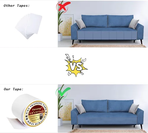 Miniatura 2 de Protector de muebles antiarañazos para gatos, protector de muebles autoadhesivo transparente de gatos que arañan las garras, protector de sofá