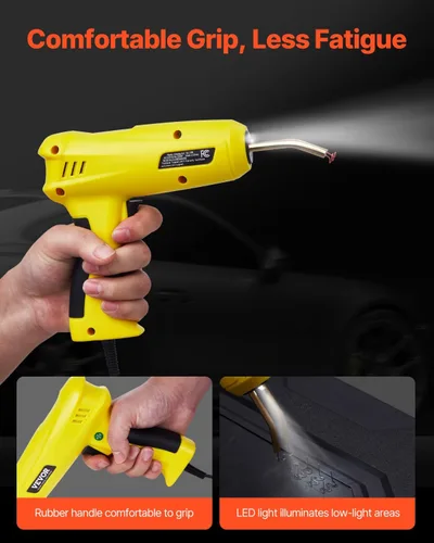 Miniatura 6 de VEVOR Kit de soldadura de plástico, pistola de soldadura de plástico de 220 W con 1200 grapas calientes y 76 varillas de soldadura, pistola