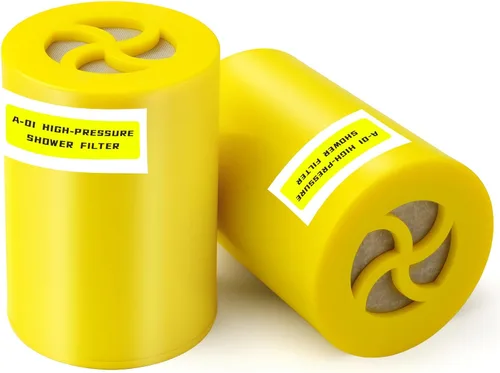 A-01 Filtro de ducha de repuesto compatible con cabezal de ducha y filtro de ducha filtrado Afina, para agua dura, elimina el cloro y otras