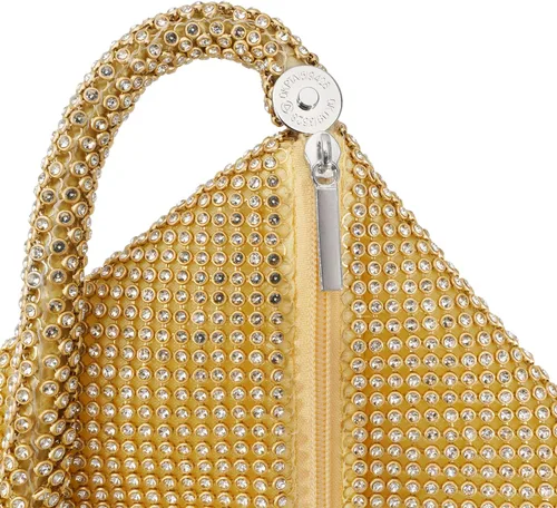 Miniatura 5 de Bolso de noche para mujer - Tamaño más grande mejorado, clutch de muñeca con diamantes de imitación completos brillantes para fiesta, boda, cita