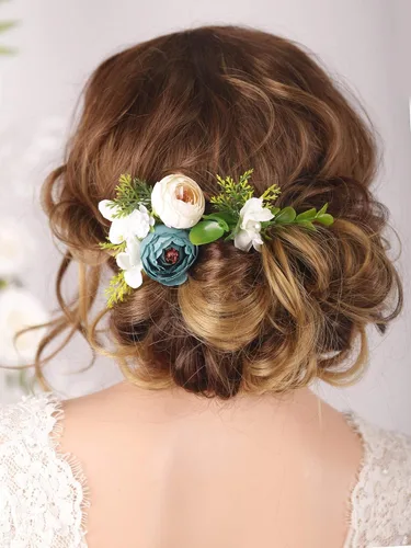 Kercisbeauty Juego de 3 horquillas para el pelo de novia con perlas y perlas, accesorios para el cabello para fiesta de noche (paquete de 3)
