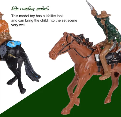 Miniatura 4 de Figuras occidentales, figuras de acción modelo, equitación de plástico indios, figuras de juego, 8 piezas