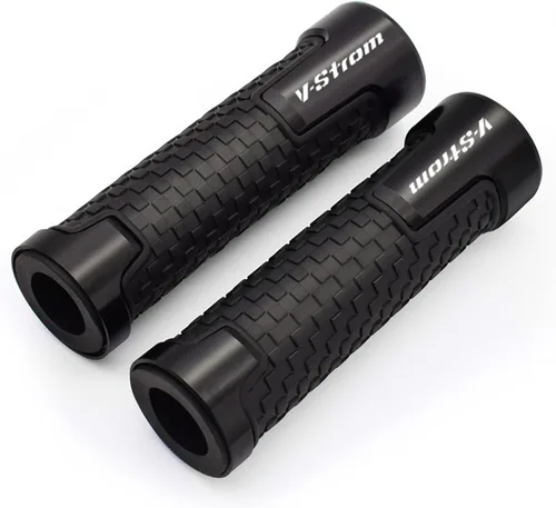 Juego de manillar de motocicleta de 7/8 pulgadas de goma metálica para Suzuki DL650 DL1000 Vstrom V-Strom 650 1000 1050/1050/xt (color: negro)