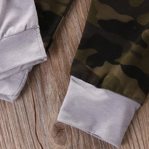 Miniatura 5 de Conjunto de ropa para bebé niño con capucha para otoño e invierno, pantalones de género neutro de manga larga