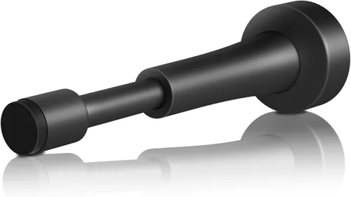 Topes de puerta mate negros para pared - Tope de puerta de resorte de 4.33 pulgadas para la parte inferior de la puerta, tope de puerta de aluminio