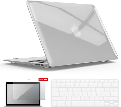 Miniatura 19 de iBenzer Carcasa rígida de plástico con superficie suave 3 en 1 y cubierta para teclado y protector de visualización para MacBook Air, Negro