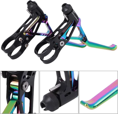 Miniatura 9 de Keenso Palancas de freno de bicicleta, aleación de aluminio ultraligera, palanca de freno deslizante de aceite, accesorio de ciclismo para bicicleta