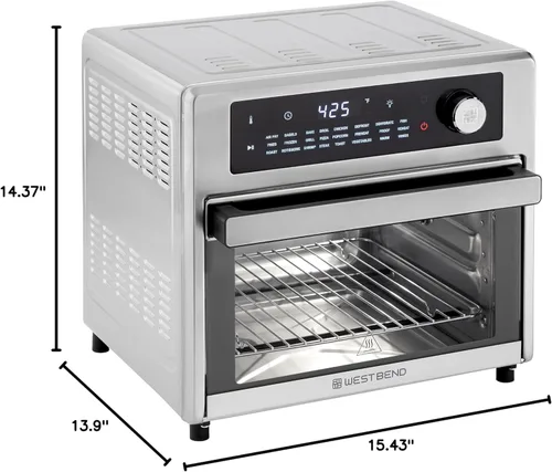 Miniatura 10 de Horno freidora de aire West Bend XL de 26 cuartos con controles digitales, puerta de fácil visualización y 24 programas de cocción, incluye nueve